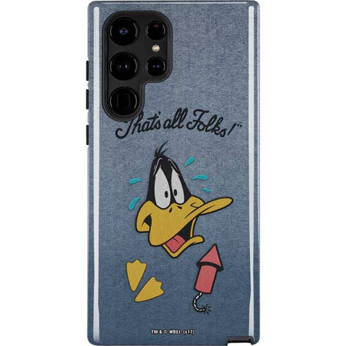 Looney Tunes Daffy Duck Thats All Folks Galaxy S25 Ultra Impact Case